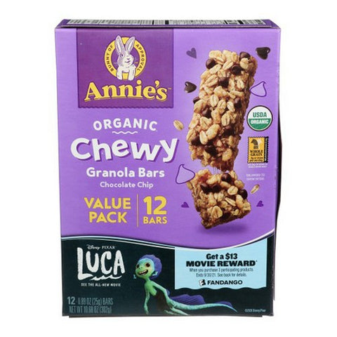 Annie's Homegrown, Organic Chewy Chocolate Chip Granola Bars, 10.68 Oz (Case Of 6)