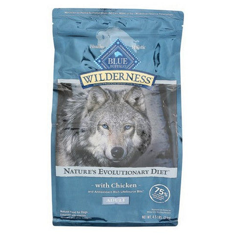 Blue Buffalo, Wilderness High Protein Natural Adult Dry Dog Food, 4.5 Lbs (Case Of 3) Blue Buffalo