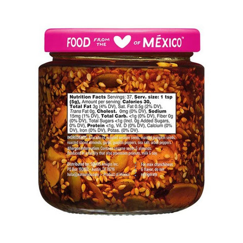 Somos, Salsa Macha Mexican Chili Crisp With Nuts And Seeds, 6.5 Oz (Case Of 6)