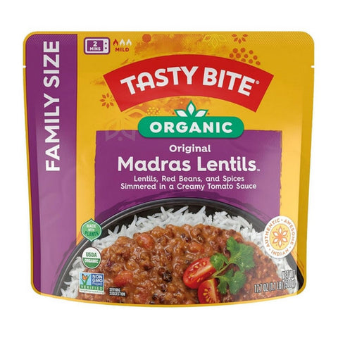 Tasty Bite, Lentils Madras Family Size, 17.7 Oz (Case Of 6)