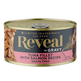 Tuna Fillet With Salmon In Broth Can Cat Food 2.47 Oz  by Reveal
