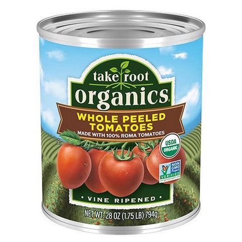 Take Root Organics, Organic Whole Peeled Tomatoes, 28 Oz (Case Of 6)