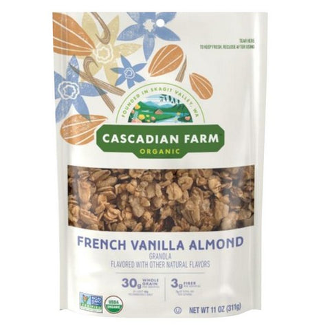 Cascadian Farm, Organic Granola French Vanilla Almond, 11 Oz(Case Of 4)