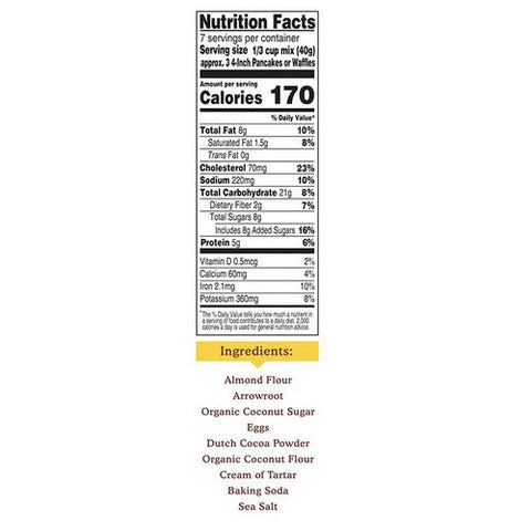 Simple Mills, Almond Flour Pancake And Waffle Mix Cocoa, 10 Oz (Case Of 6) Simple Mills