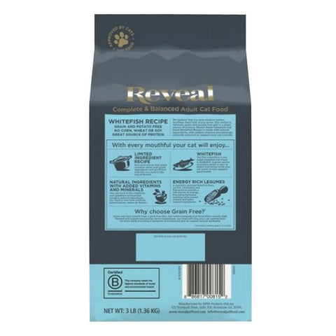 Reveal, Adult Complete Whitefish Recipe Cat Food, 3 Lbs (Case Of 3)