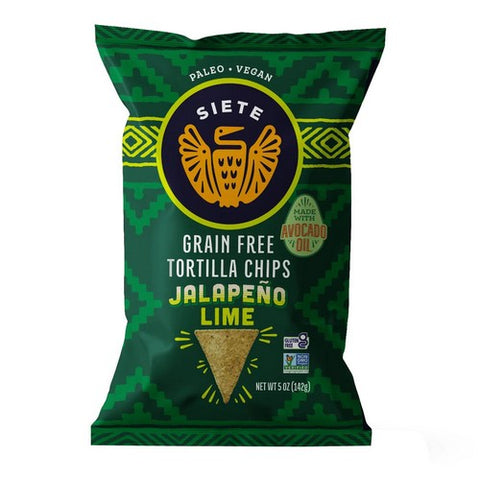 Siete, Jalapeno Lime Tortilla Chips Grain Free, 5 Oz (Case Of 12)