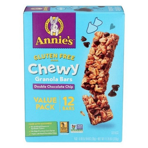 Annie's Homegrown, Organic Double Chocolate Chip Granola Bars, 11.76 Oz (Case Of 6)