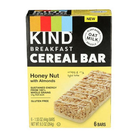 Kind, Breakfast Cereal Bar Honey Nut With Almonds, 9.3 Oz (Case Of 6)
