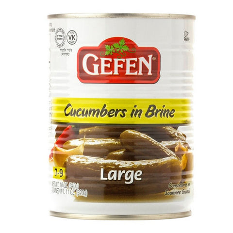 Gefen, Large Cucumbers In Brine 7-9, 19 Oz(Case Of 12)