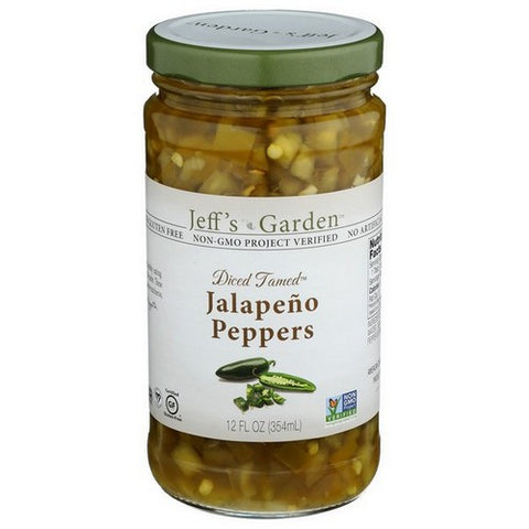 Jeff's GardenPatak, Diced Tamed Jalapeno Peppers, 12 Oz(Case Of 6)