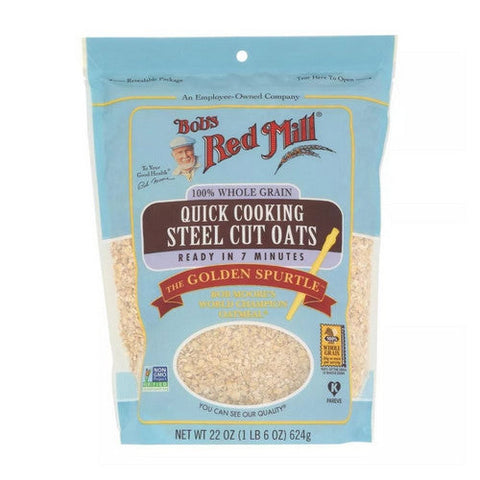Bobs Red Mill, Quick Cooking Steel Cut Oats, 22 Oz(Case Of 4) Bobs Red Mill