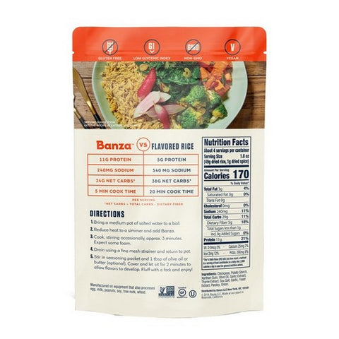 Banza, Chickpea Rice Mix Garlic Olive Oil, 7 Oz(Case Of 6)