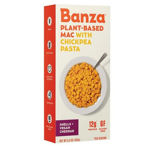 Banza, Plant Based Chickpea Mac And Cheese Vegan Cheddar, 5.5 Oz(Case Of 6)