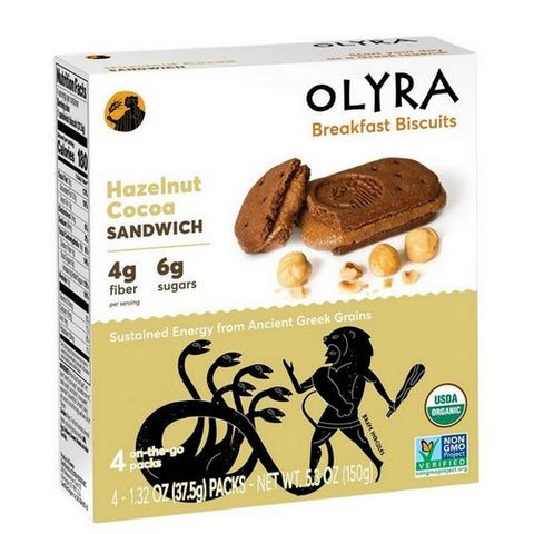 Olyra, Organic Breakfast Biscuits Hazelnut Cocoa, 5.3 Oz(Case Of 6)