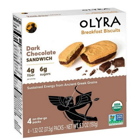Olyra, Dark Chocolate Sandwich Breakfast Biscuits, 5.3 Oz(Case Of 6)