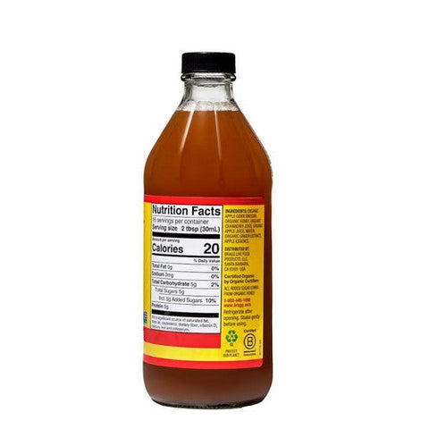 Bragg, Organic Apple Cider Vinegar Blends With Cranberry Apple, 16 Oz(Case Of 12) Bragg