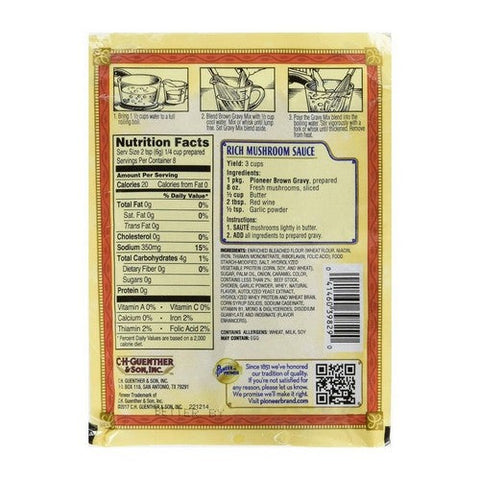 Pioneer, Brown Gravy Mix, 1.61 Oz(Case Of 12) Pioneer