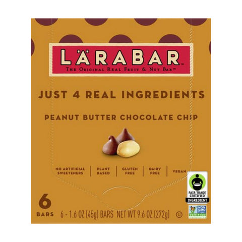 Larabar, Peanut Butter Chocolate Chip Protein Bar, 9.6 Oz(Case Of 8)