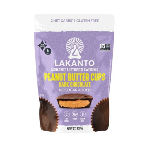 Lakanto, Dark Chocolate Peanut Butter Cups, 3.17 Oz(Case Of 8)