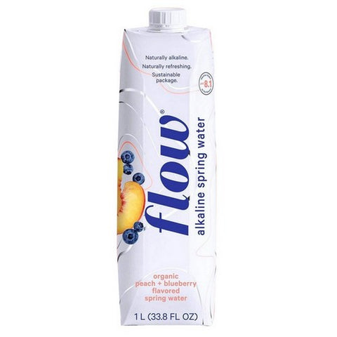 Flow Water, Water Alkaline Peach Blueberry, 33.8 Oz(Case Of 12)