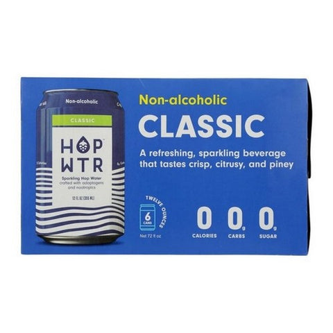 Hop Water, Sparkling Hop Water Classic, 72 Oz(Case Of 4)