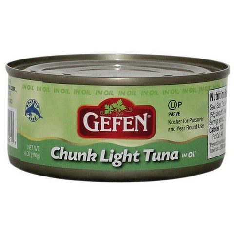 Gefen, Chunk Light Tuna Oil Flip Top, 6 Oz(Case Of 48)