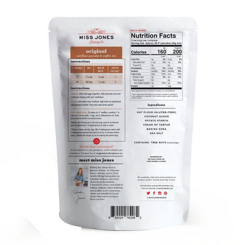 Miss Jones Baking Co, Oat Pancake & Waffle Mix Original, 13.99 Oz(Case Of 6)