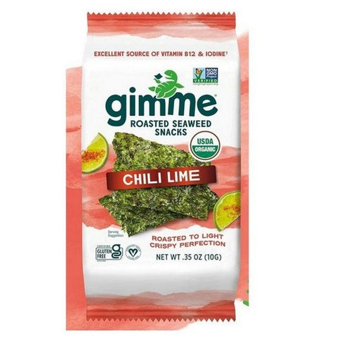 Gimme, Organic Roasted Seaweed Chip Chili Lime, 0.35 Oz(Case Of 12)