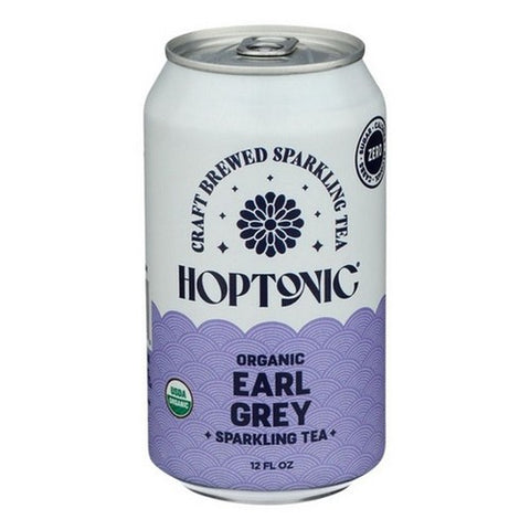 Hoptonic, Earl Grey Sparkling Black Tea, 12 Oz(Case of 12)
