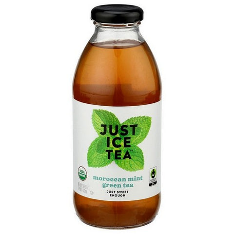 Just Ice Tea, Green Tea Moroccan Mint, 16 Oz(Case Of 12)