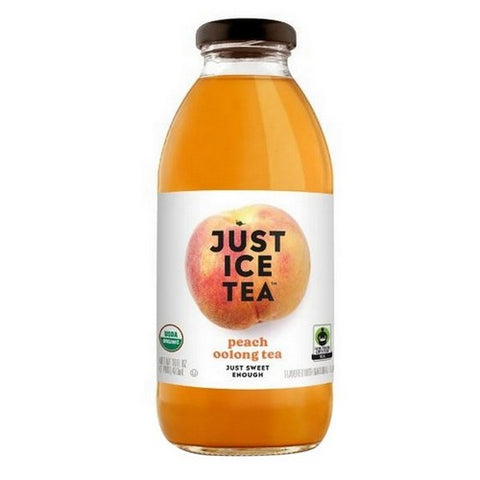 Just Ice Tea, Organic Peach Oolong Tea, 16 Oz(Case Of 12)