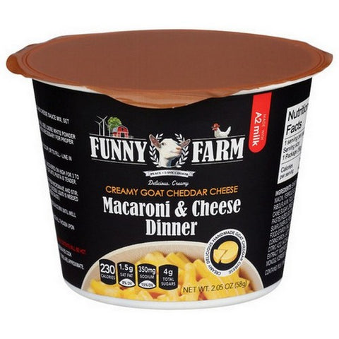 Funny Farm, Goat Yellow Cheddar Macaroni And Cheese, 2.05 Oz(Case Of 10)