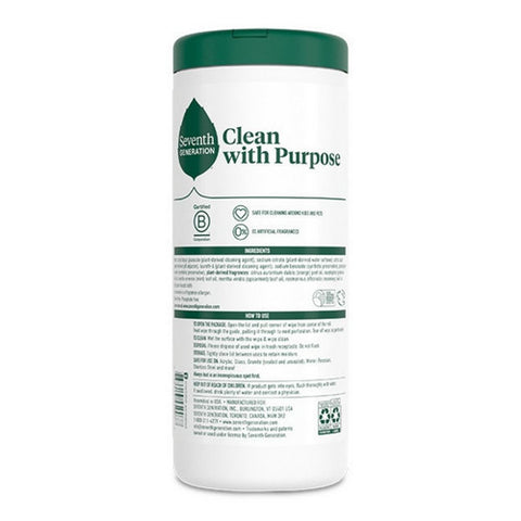 Seventh Generation, Multi Surface Wipes Fresh Mint, 70 Count(Case Of 6)