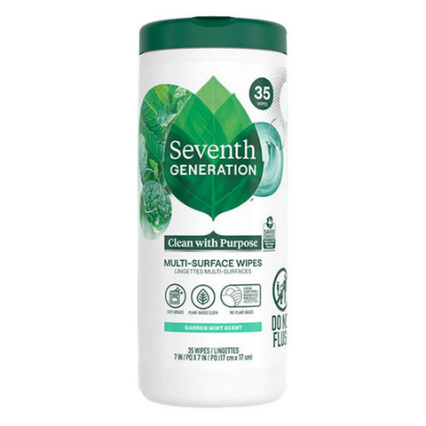 Seventh Generation, Multi Surface Wipes Fresh Mint, 70 Count(Case Of 6)