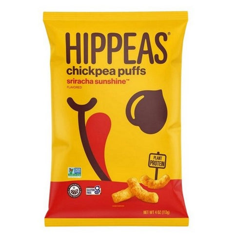 Hippeas, Sriracha Sunshine Chickpea Puffs, 4 Oz(Case Of 12)