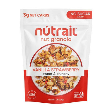 Nutrail, Keto Vanilla Strawberry Nut Granola, 8 Oz(Case Of 6) Nutrail