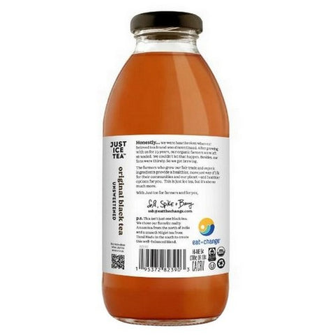 Just Ice Tea, Original Black Tea Unsweetened, 16 Oz(Case Of 12)