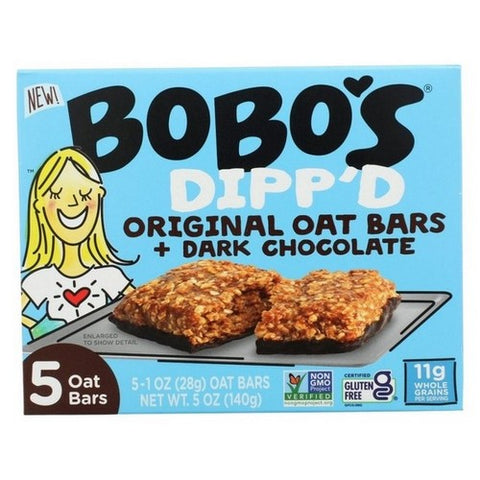 Bobo's Oat Bars, Dipped Original Oat Bar Plus Dark Chocolate, 5 Oz(Case Of 6)
