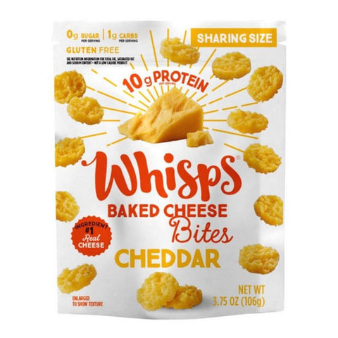 Whisps, Bites Cheddar Cheese, 3.75 Oz(Case Of 6)