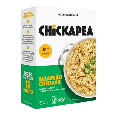 Chickapea, Pasta Dish Wite Cheddar With Jalapeno, 7 Oz(Case Of 6)