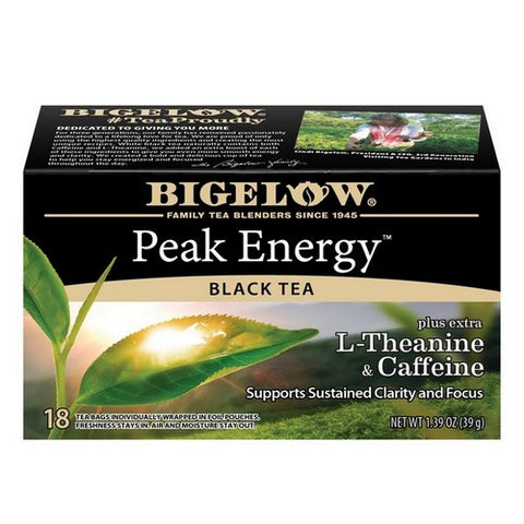 Bigelow, Black Tea Peak Energy, 1.39 Oz(Case Of 6)