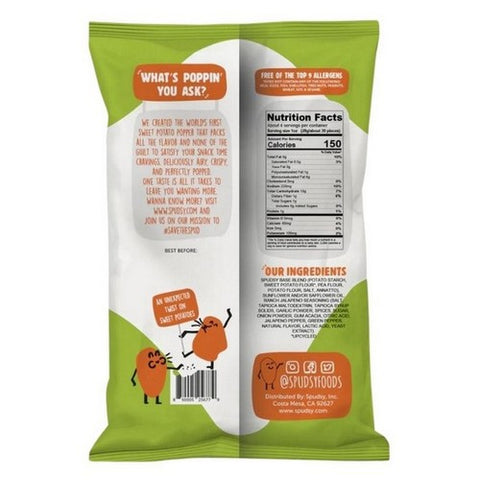 Spudsy, Sweet Potato Poppers Jalapeno Ranch, 4 Oz(Case Of 9)