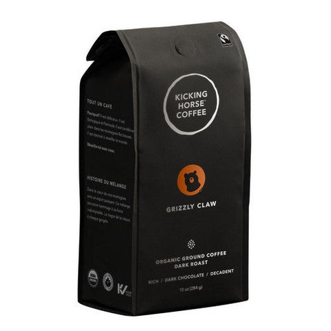 Kicking Horse, Organic Grizzly Claw Ground Coffee, 10 Oz(Case Of 6) Kicking Horse