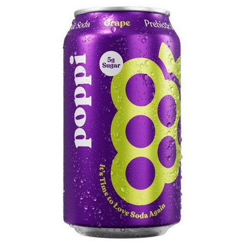 Poppi, Prebiotic Soda Grape, 12 Oz(Case Of 12)