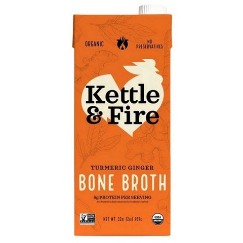 Functional Remedies, Chicken Bone Broth Turmeric Ginger, 32 Oz(Case of 8)