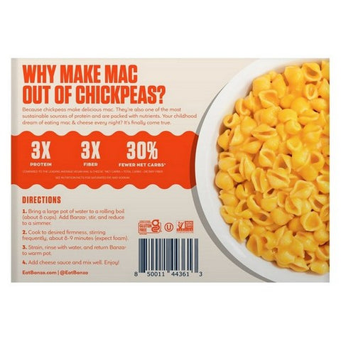 Banza, Plant Based Chickpea Vegan Mac Deluxe And Cheese, 11 Oz(Case Of 6)