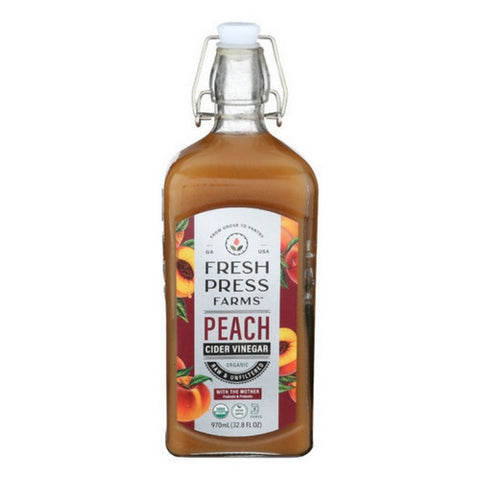 Fresh Press Farms, Organic Peach Cider Vinegar, 32.8 Oz