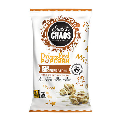 Sweet Chaos, Iced Gingerbread Kettle Popcorn, 5.5 Oz (Case Of 12) Sweet Chaos