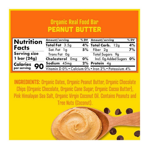 Skout, Peanut Butter Chocolate Chip Real Food Bars For Kids, 5.1 Oz (Case Of 6)