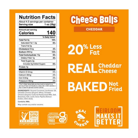 Pipcorn, Cheddar Cheeseballs, 1 Oz (Case Of 24)